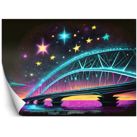 Fototapete Brücke Architektur Neon 450x315 cm (1/5)