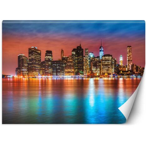 Fototapete Manhattan bei Nacht 200x140 cm (1/5)