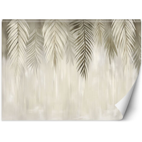 Fototapete Beige Palmblätter Boho-Stil 100x70 cm (1/5)