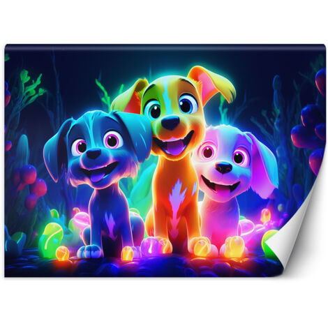 Fototapete Neon-Hunde 450x315 cm (1/5)