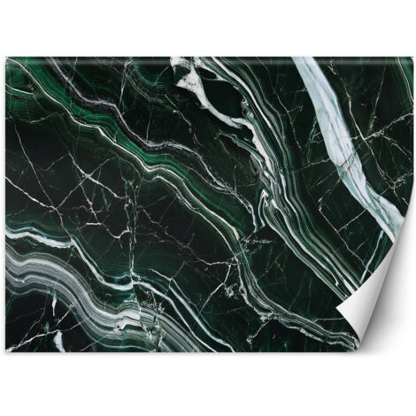 Fototapete Grüner Smaragd Marmor Stein 250x175 cm (1/5)