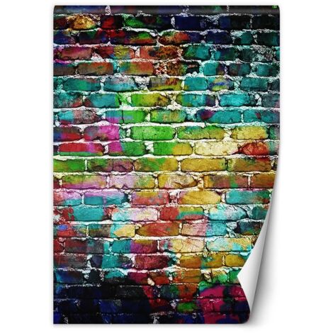 Fototapete Regenbogen Bunte Ziegel 150x210 cm (1/5)