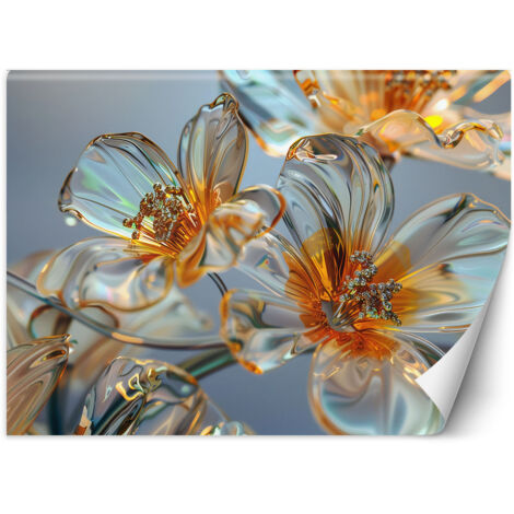Fototapete Diamant-Glasblumen - Komposition 450x315 cm