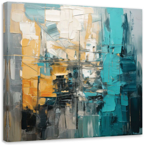 Wandbild für das Wohnzimmer Geometrische Abstraktion Modern 50x50 cm
