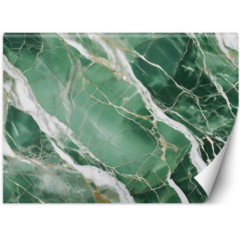 Fototapete Grüner Marmor mit Gold Glamour Style 200x140 cm (1/5)