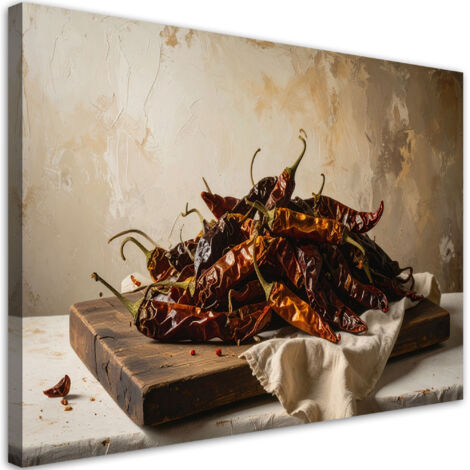 Wandbild Getrocknete rote Paprika 90x60 cm (1/5)