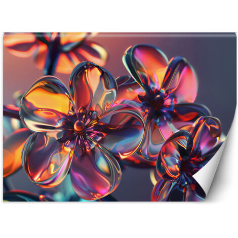 Fototapete Glasblumen in Pastellfarben 350x245 cm (1/5)