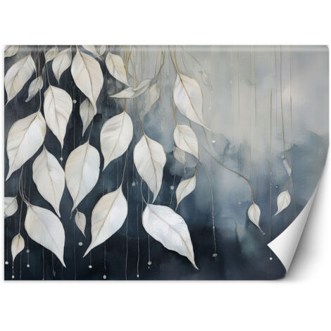 Fototapete Graue Blätter Abstraktion 200x140 cm (1/5)