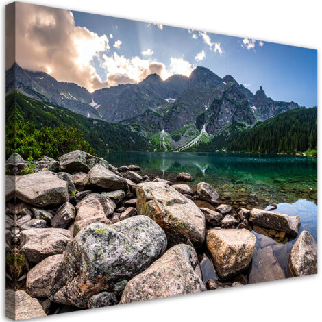 Wandbild Landschaft Berge Felsen Natur 90x60 cm (1/5)