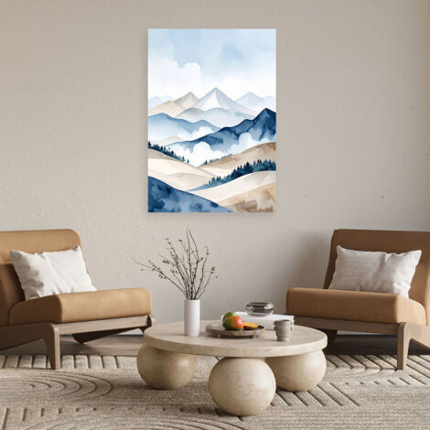 Wandbild Berglandschaft Natur Bäume beige 60x90 (1/4)
