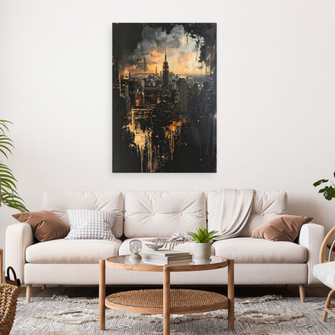 Wandbild New York Skyline Retro Vintage City 70x100 (1/4)