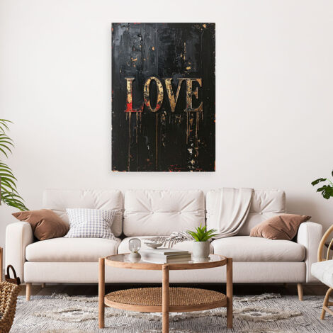 Wandbild Liebesinschrift Vintage Typografie 70x100 (1/4)