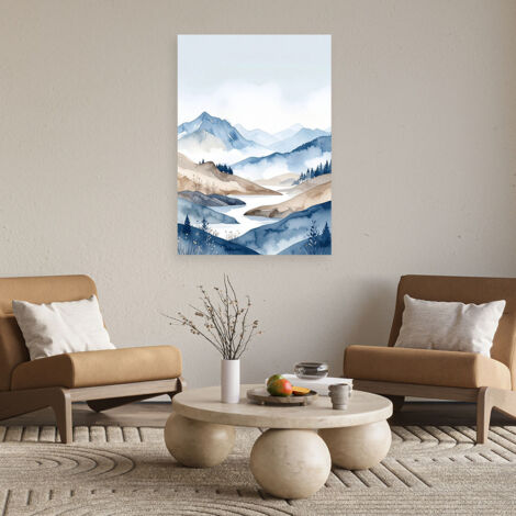 Wandbild Landschaft Berglandschaft blau beige 40x60 (1/4)