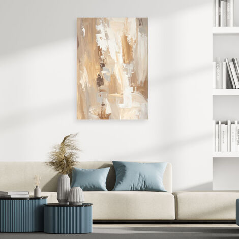Wandbild Beigefarbene Abstraktion Minimalistische Textur 60x90 (1/4)