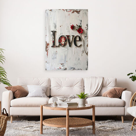 Wandbild Retro Schild Love” 40x60 (1/4)