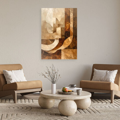 Wandbild Geometrische Abstraktion in Beige 40x60 (1/4)