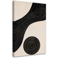 Wandbild Wohnzimmer Abstraktion Linien Kreis 60x90 cm
