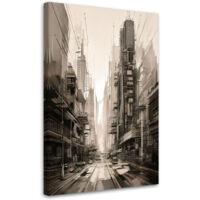 Wandbild modern Stadt Architektur Sepia 70x100 cm