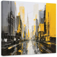 Wandbild für das Schlafzimmer Moderne Stadt Gelb 40x40 cm
