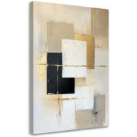 Wandbild für das Wohnzimmer Abstraktion Formen Geometrie Beige 60x90 cm