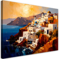 Wandbild für das Wohnzimmer Santorini Griechenland Landschaft 60x40 cm