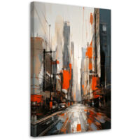 Wandbild Wohnzimmer Stadt Straße Abstraktion 70x100 cm