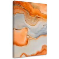 Wandbild Wohnzimmer Grafik Abstraktion Marmor Orange 40x60 cm