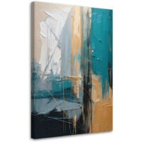Wandbild modern Geometrische Abstraktion Gold 40x60 cm
