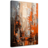 Wandbild Abstraktion Acryl Orange 60x90 cm