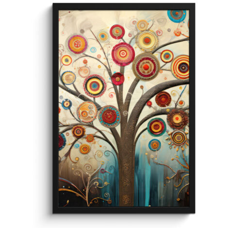 PÓSTER ENMARCADO Árbol - Árbol de la vida - Color Decoracion Pared Salon 40x60
