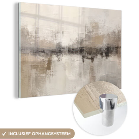 CUADRO DE METACRILATO Arte moderno - Abstracto - Beige Adornos Pared 90x60