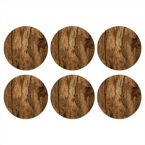 POSAVASOS Tronco de árbol - Madera - Textura Set de 6 10x10 (1/5)