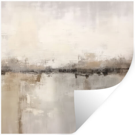 ADHESIVO DE PARED Arte moderno - Abstracto - Beige 50x50