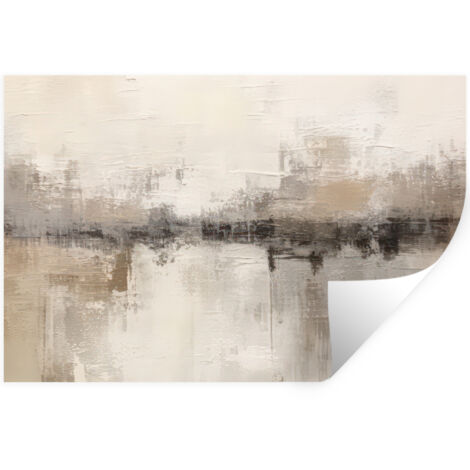 ADHESIVO DE PARED Arte moderno - Abstracto - Beige 120x80