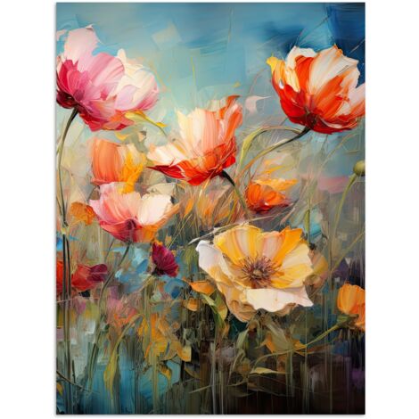 PÓSTER Flores - Acuarela - Arte - Botánica - Naturaleza Adornos Pared 60x80