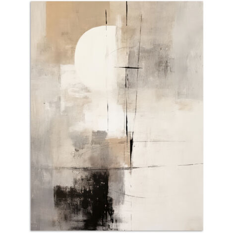 PÓSTER Abstracto - Arte - Gris Adornos Pared 60x80
