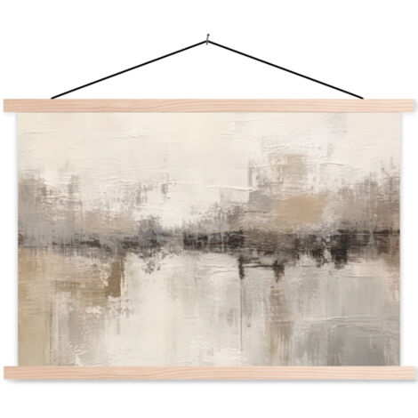 PÓSTER CON MARCO MAGNÉTICO Arte moderno - Abstracto - Beige 120x80