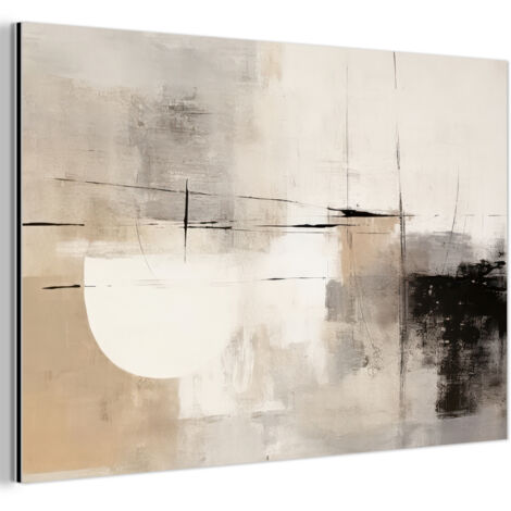 CUADRO DE METAL Abstracto - Arte - Gris Adornos Pared 60x40