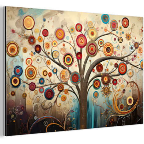CUADRO DE METAL Árbol - Árbol de la vida - Color Adornos Pared 60x40