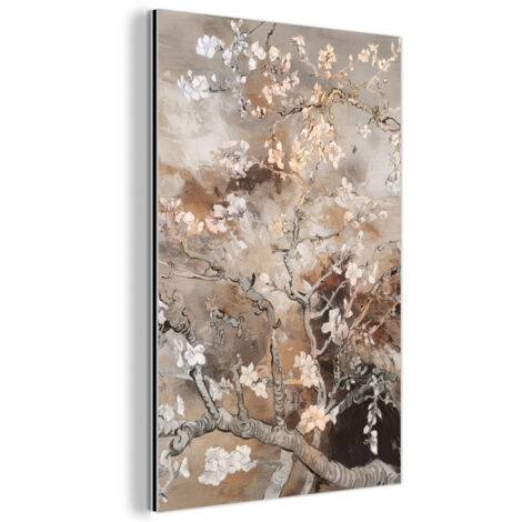 CUADRO DE METAL Almendro en flor - Arte - Van Gogh - Beige - Abstracto Cuadros Para Dormitorio 60x90