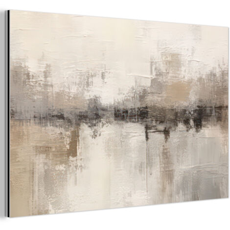 CUADRO DE METAL Arte moderno - Abstracto - Beige Cuadros Grande 120x80