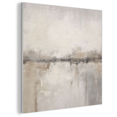 CUADRO ACÚSTICO Arte moderno - Abstracto - Beige Cuadros Decoracion Salon Modernos 90x90