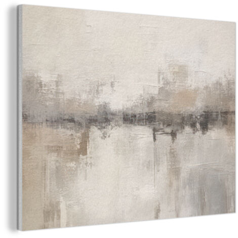 CUADRO ACÚSTICO Arte moderno - Abstracto - Beige Adornos Pared 80x60