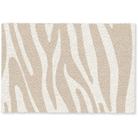 FELPUDO Estampado cebra - Beige - Blanco - Animal print 60x40 cm (1/5)