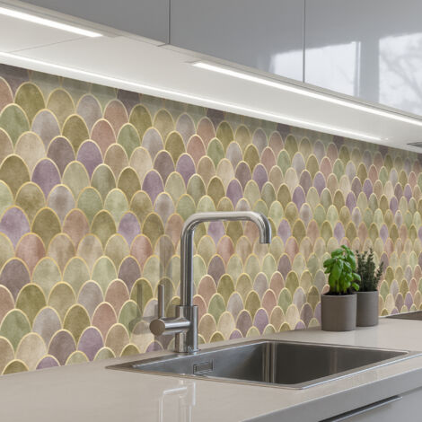 SALPICADEROS DE COCINA Suave - Dorado - Colorido 450x60