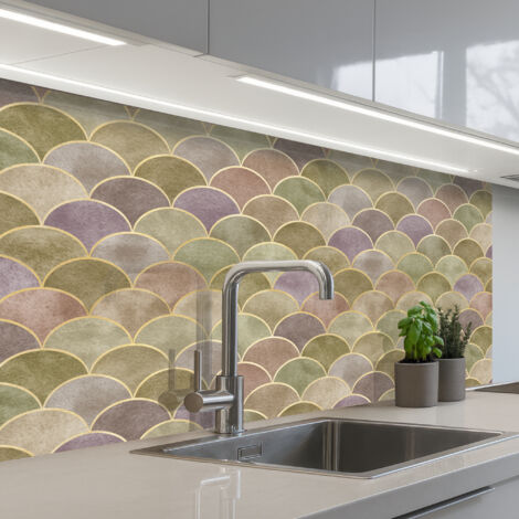 SALPICADEROS DE COCINA Suave - Dorado - Colorido 100x60