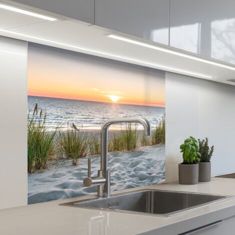 SALPICADEROS DE COCINA Sol - Naturaleza - Playa 80x80