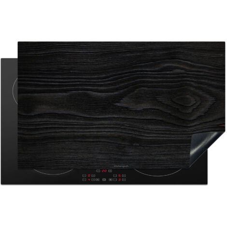 PROTECTOR DE PLACAS DE INDUCCIÓN Negro - Aspecto madera Cocina 85x52 cm