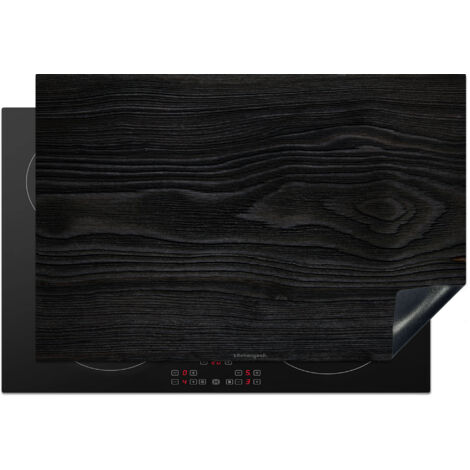PROTECTOR DE PLACAS DE INDUCCIÓN Negro - Aspecto madera Cocina 78x52 cm
