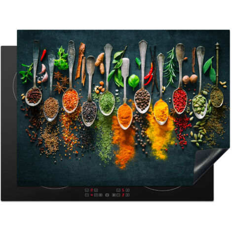 PROTECTOR DE PLACAS DE INDUCCIÓN Hierbas - Especias - Cucharas Tapa Para Induccion 70x52 cm